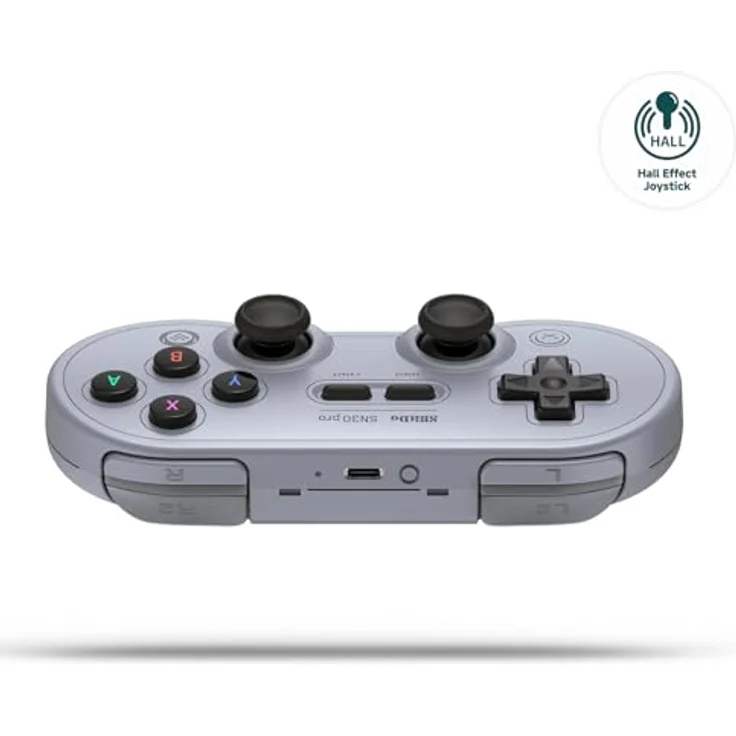 8bitdo SN30 Pro, Gaming Controller mit Bluetooth, Rumble, bewegungssteuerung, Grau – Bild 2