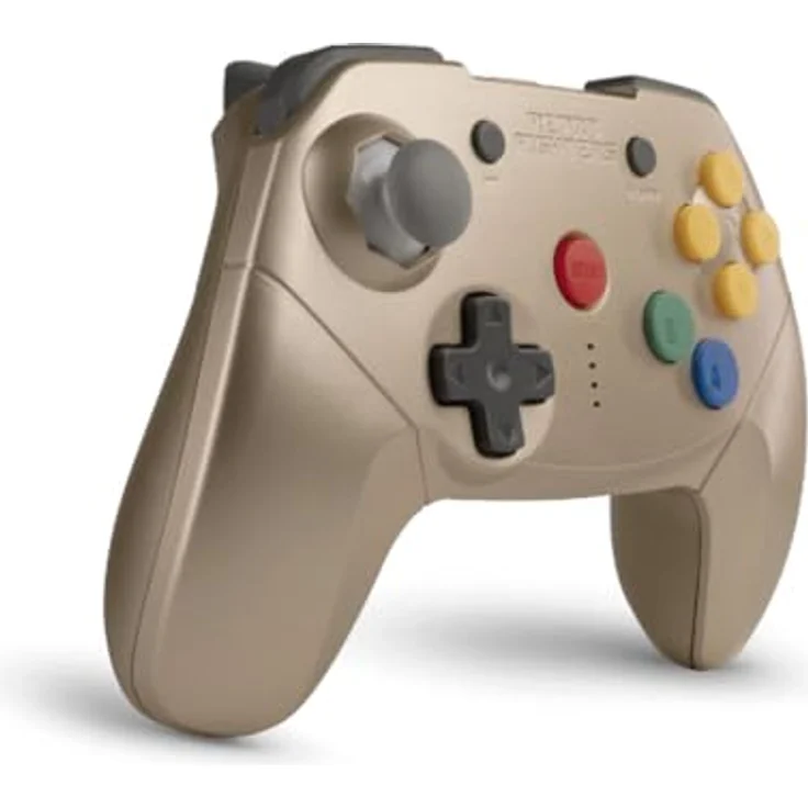 Retro Fighters Brawler64, Nintendo Switch Wireless Bluetooth NSO Edition, Gold, mit Screenshot- und Home-Tasten, integrierter Bewegungssensor und geringem Latenzbereich – Bild 2