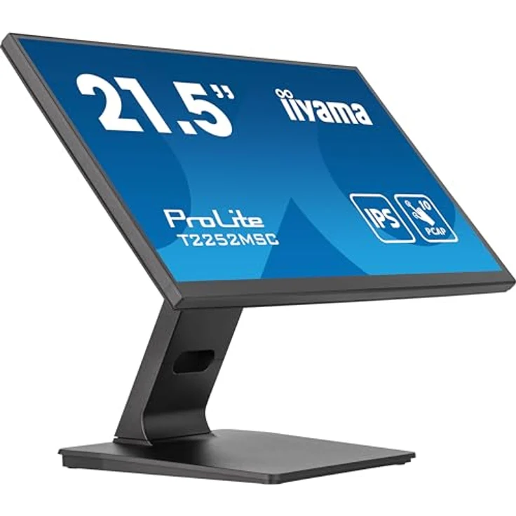 iiyama Prolite T2252MSC-B2 54,5cm 21,5" IPS LED-Monitor Full-HD 10 Punkt Multitouch kapazitiv HDMI DP USB3.0 7H schwarz – Bild 1