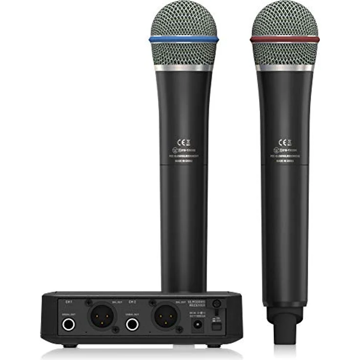 Behringer ULM302MIC, Wireless Dual-Channel Mikrofon-Set mit 2 Handmikrofonen, schwarz – Bild 4