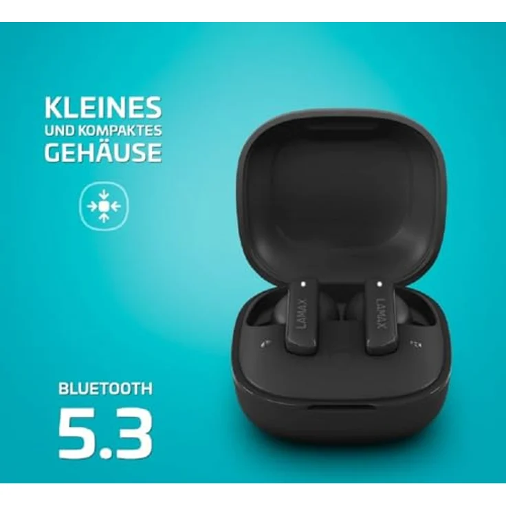 Lamax Clips1 ANC Black, Kabellose Kopfhörer mit Active Noise Cancelling (44 h), Schwarz – Bild 4