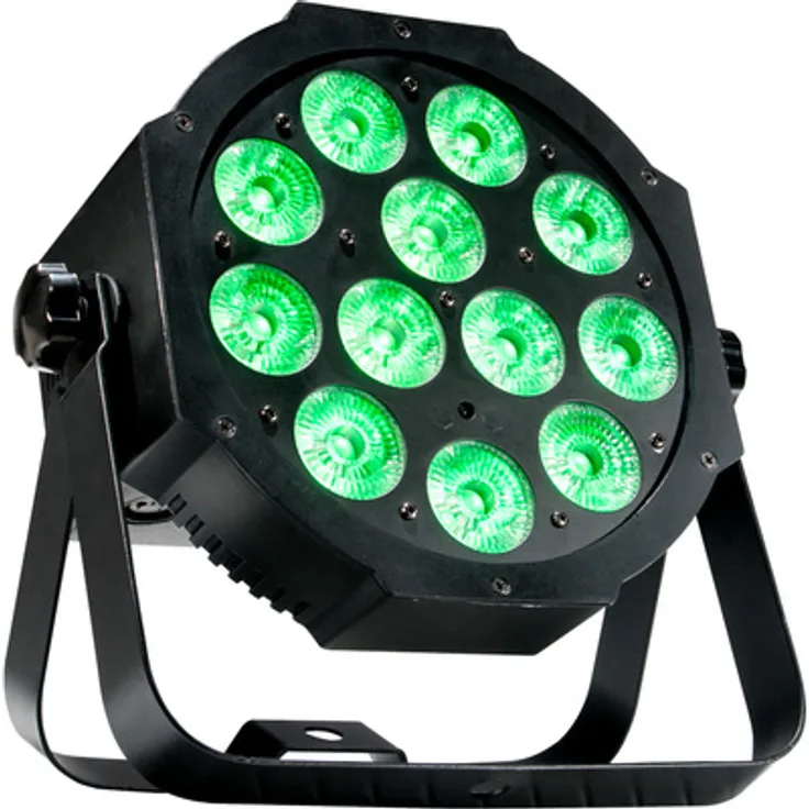 Eliminator Mega 64 Profile EP, kompaktes Wash-Gerät mit 12x 4W QUAD-LEDs (RGB+UV), 5 DMX-Kanal-Modi, flimmerfrei, Abstrahlwinkel 25 Grad