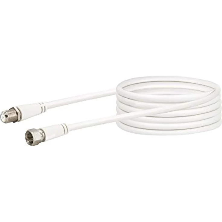 SCHWAIGER -KVCVHQ50 532- SAT-Antennen-Adapterkabel- 5 m Anschlusskabel-konfektioniert- 90 dB- 2-Fach geschirmt-F-Stecker > F-Buchse-weiß – Bild 3