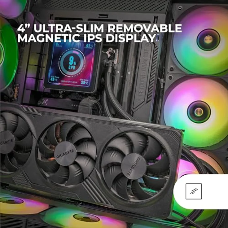 Mars Gaming ML-VISIONPRO360, All-in-One CPU Wasserkühler mit drei 120-mm-Lüftern und mehrfarbiger LED-Beleuchtung, Schwarz – Bild 3