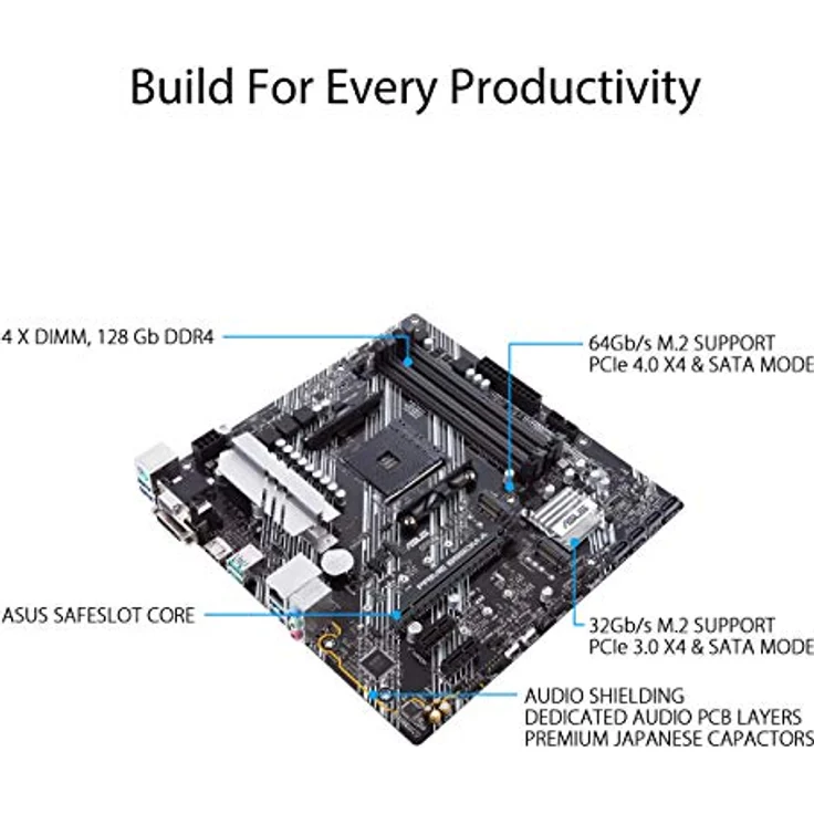 Asus PRIME B550M-A Mainboard Sockel AMD AM4 Formfaktor Micro-ATX Mainboard-Chipsatz AMD B550 – Bild 5