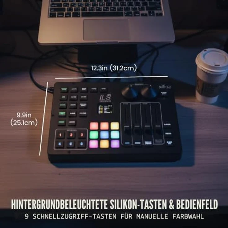 CHAUVET ILS Command, DMX Lichtsteuerung mit integriertem D-Fi-Sender und Follow-Spot-Modus, Hintergrundbeleuchtete Silikontasten, inkl. Tragetasche – Bild 3