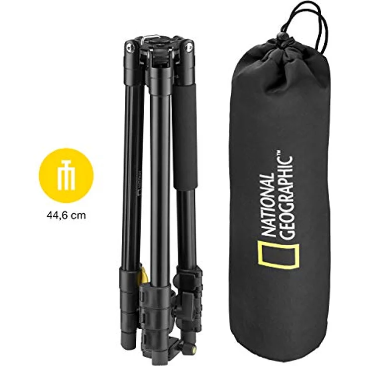 National Geographic Foto-Reisestativ-Set mit Einbeinstativ, Alu, vierteilige Beine mit Hebelverriegelung, Tragetasche, Kugelkopf, Schnellwechselplatte, bis 6 kg NGTR001L – Bild 4