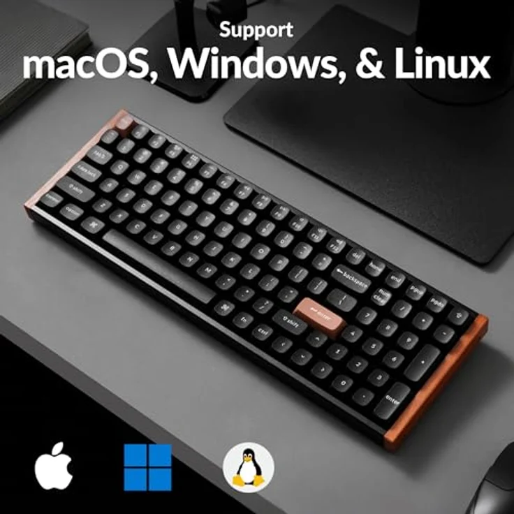 Keychron K4 HE Rapid Trigger, Mechanische Wireless Tastatur mit Hall-Effekt Gateron Magnetschaltern, QMK, 2,4 GHz, Bluetooth 5.2, RGB, Aluminium, kompatibel mit Mac, Windows und Linux – Bild 3