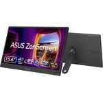 ASUS ZenScreen MB166CR - 15,6 Zoll tragbarer USB Monitor - Full HD, Typ-C, Autorotation, leichtes Design, 360° Kickstand, ZenScreen Sleeve - IPS Panel, 16:9, entspiegelt, schwarz