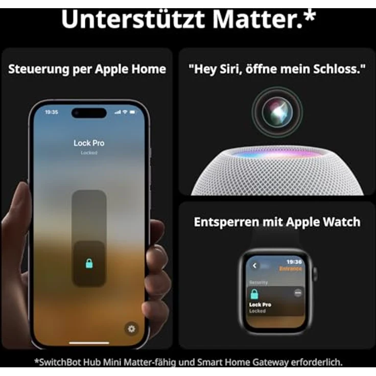 SwitchBot Smart Lock Pro - Smartes Türschloss, Elektronisches Türschloss für die Vordertür, Schnell an dem vorhandenen Türriegel installiert, Türöffner per App, Alexa, Google - Hub erforderlich – Bild 3