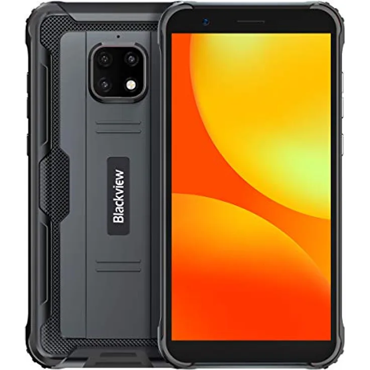【2021】 Blackview BV4900 Pro Outdoor Smartphone Ohne Vertrag, IP68 Robust Handy Android 10, 4GB RAM 64GB ROM 256GB Erweiterung, 5MP+13MP wasserdichte Kamera, NFC, 5580mAh Akku Reverse Charge Schwarz