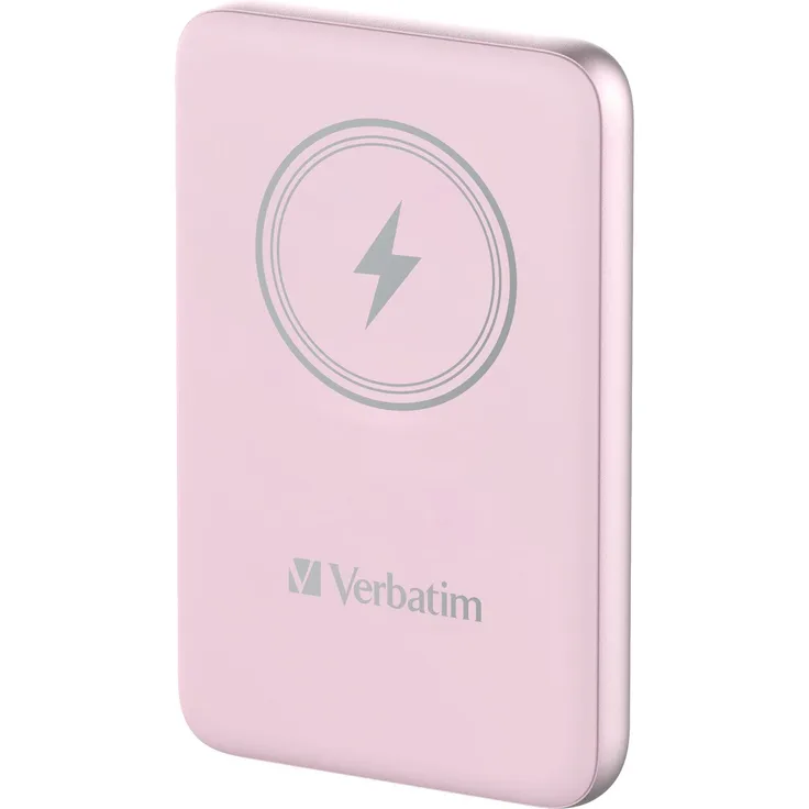 Verbatim Charge 'n' Go Magnetic Wireless Powerbank 10.000mAh pink (10000 mAh), Powerbank, Pink