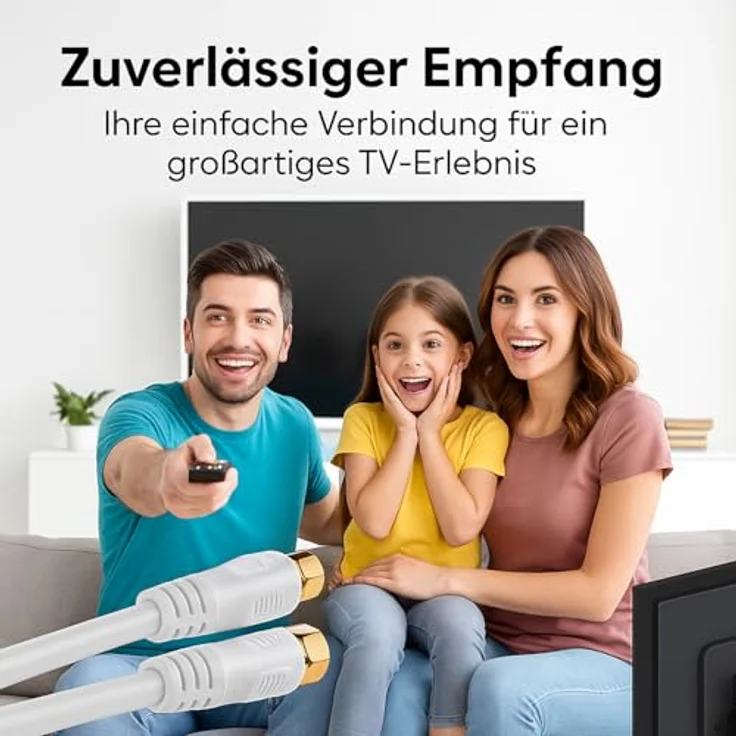 1 aTTack Koaxial Anschluss Kabel Antennenkabel Sat Kabel Anschlusskabel F-Stecker Koaxialstecker auf Koaxialkupplung doppelt geschirmt/Dreifach geschirmt/4 fach geschirmt/75 dB/85 dB/100 dB/110 dB/120 dB/125 dB SAT weiß F-F gold 85db 3,5 Meter – Bild 5