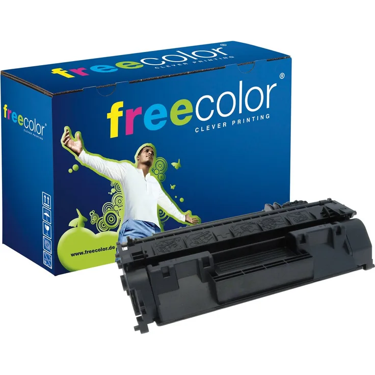 freecolor Tonerpatrone kompatibel mit HP 05A, 110 g, Schwarz für HP LaserJet P2035/P2055