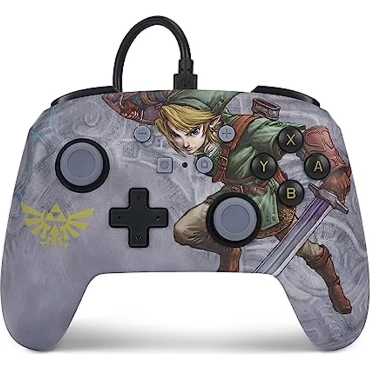 Verbesserter kabelgebundener PowerA Controller für Nintendo Switch – Tapferer Link