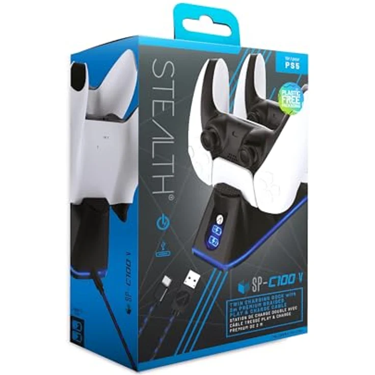 Twin Charging Dock inklusive Kabel (schwarz) (PS5) – Bild 2