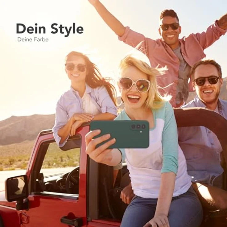 EAZY CASE Silikonhülle für Samsung Galaxy A56 5G, stoßfeste, dünne Schutzhülle mit Kameraschutz, Piniengrün – Bild 2