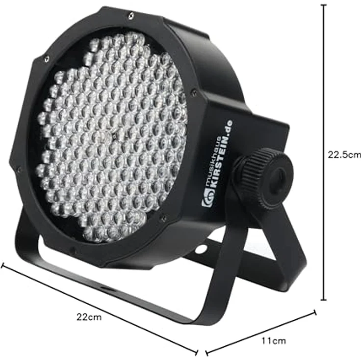 Showlite FLP-144 Flatline Panel LED Scheinwerfer (PAR Strahler, Discolicht, Bühnenbeleuchtung, Lampe, 144 LED-RBG mixing, Anschlüsse: DMX In-Out, 6 DMX Modi) – Bild 8