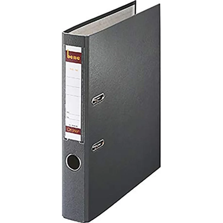 bene Aktenordner bene No.1 Power Ordner schiefer Kunststoff 5,2 cm DIN A4, schmutz- und feuchtigkeitsabweisend – Bild 2