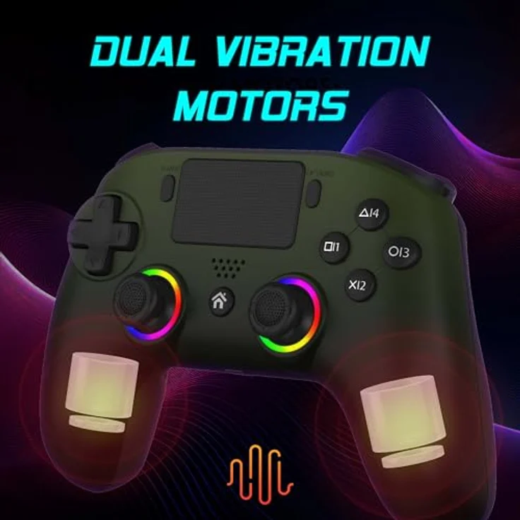 Subsonic SA5716-3, Gaming Controller für PC und PS5, Grün, mit LED-Beleuchtung und programmierbaren M1- und M2-Tasten – Bild 9