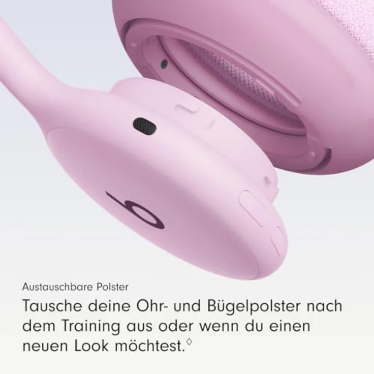 Beats 360, Over-Ear Kopfhörer mit Geräuschunterdrückung, schweiß- und wasserbeständig, pink mit austauschbaren Performance-Polstern aus Strickgewebe – Bild 3