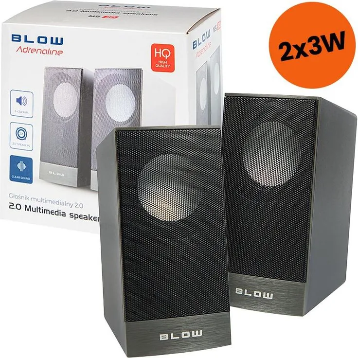BLOW 2.0 MS-30 PC Lautsprecher, USB Computerboxen mit klarem Klang und 3,5-mm-Klinkenanschluss