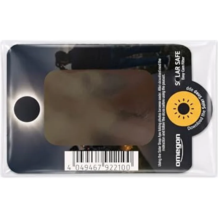 Omegon Sonnenfilter Solar Safe Easy Cam Filter, ideal für Fotos von Sonnenfinsternissen, sofort einsatzbereit, Made in USA – Bild 2