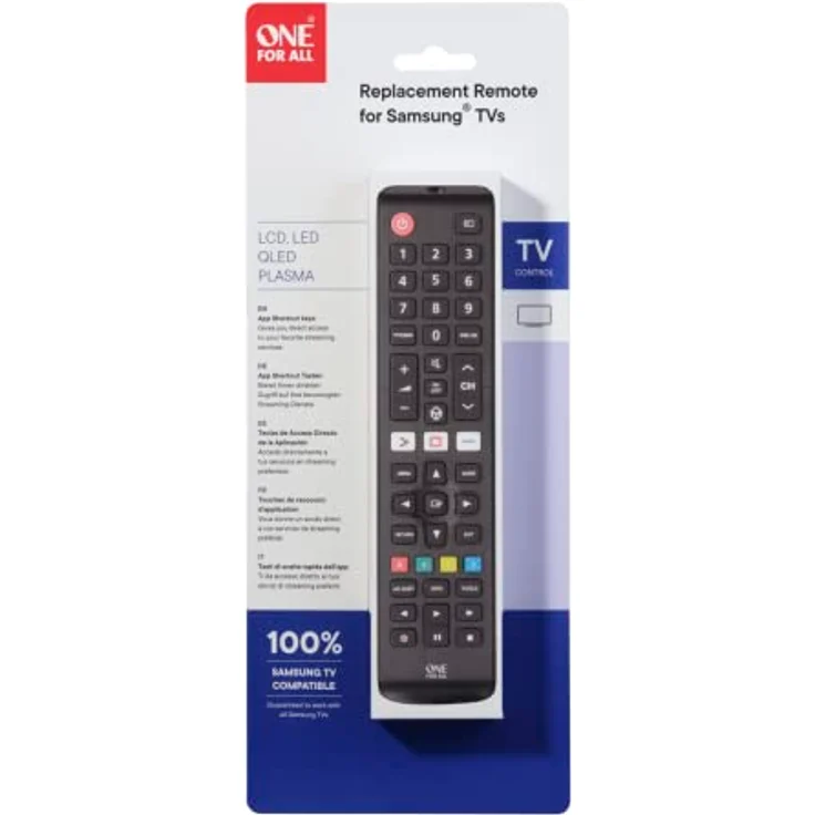 One for All Samsung TV Fernbedienung - Funktioniert mit Allen Smart TV - die ideale TV-Ersatzfernbedienung - URC4910 – Bild 4