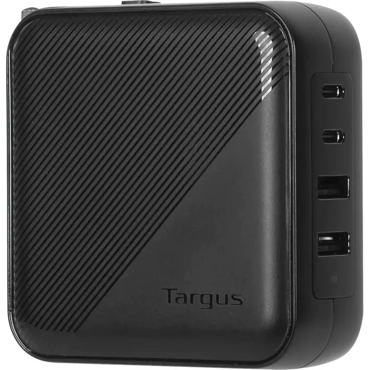 Targus 100W Gan Charger - Multi port - with travel adapters - 65 Watt Power Delivery - compact and lightweight