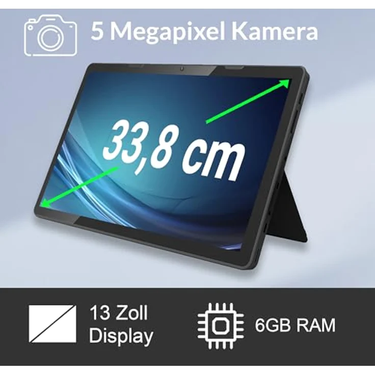 Xoro MegaPAD 1333 Pro 2, 13,3" Full HD Android 15 Tablet mit 128 GB Speicher, 6 GB RAM und VESA-Montage – Bild 3