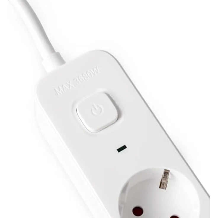Entac Steckdosenleiste 4-Fach mit 3x USB-A Anschlüssen, 1,5m Kabel, Weiß für Zuhause und Büro – Bild 4