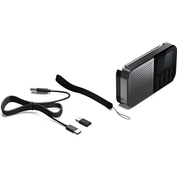 Sharp DR-P520, ultraportables DAB+ Mini-Radio mit integriertem Lautsprecher und Kopfhöreranschluss, Schwarz – Bild 6