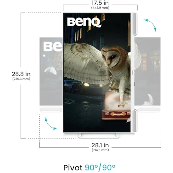 BenQ EW3290U 32" 4K Monitor mit 98% P3, exklusivem AI Contrast, integrierten 2.1-Kanal-Lautsprechern, USB-Typ-C und 3 HDMI, ergonomischem Design in schwarz – Bild 2