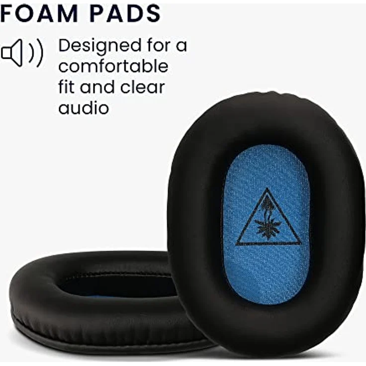 kwmobile 2x Ohr Polster für Turtle Beach Beach Recon 70 Kopfhörer - Kunstleder Polster für Over Ear Headphones – Bild 3