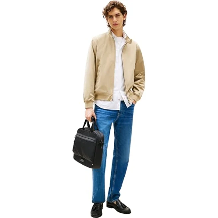 Tommy Hilfiger TH TPU COMPUTER BAG, Laptoptasche für Geschäftsreisen, schwarze Umhängetasche mit Vordertasche und verstellbarem Schulterriemen – Bild 5