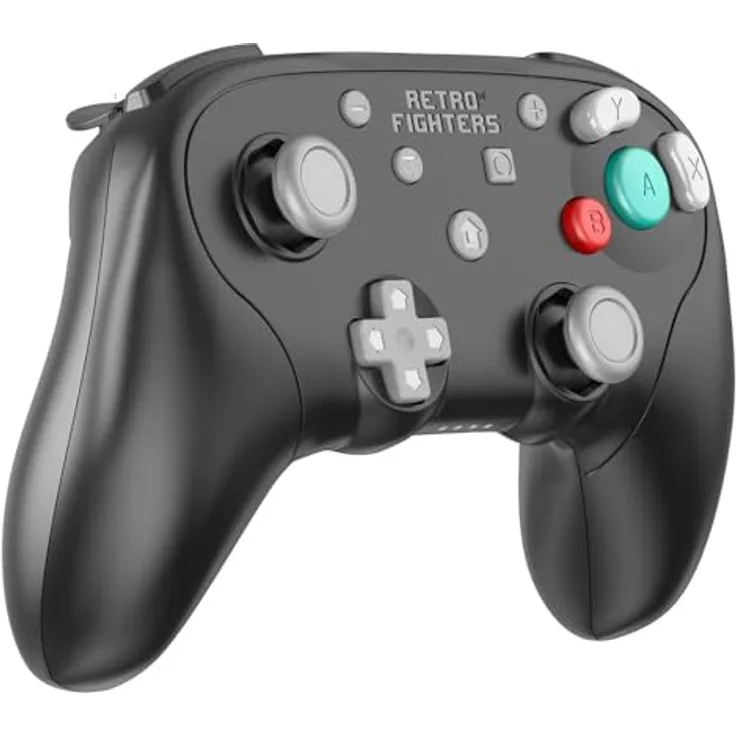 Retro Fighters BattlerGC 2.4G Gaming Controller, ergonomisch, kabellos, kompatibel mit PC und Switch, Schwarz
