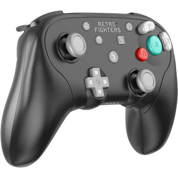 Retro Fighters BattlerGC 2.4G Gaming Controller, ergonomisch, kabellos, kompatibel mit PC und Switch, Schwarz – Bild 1