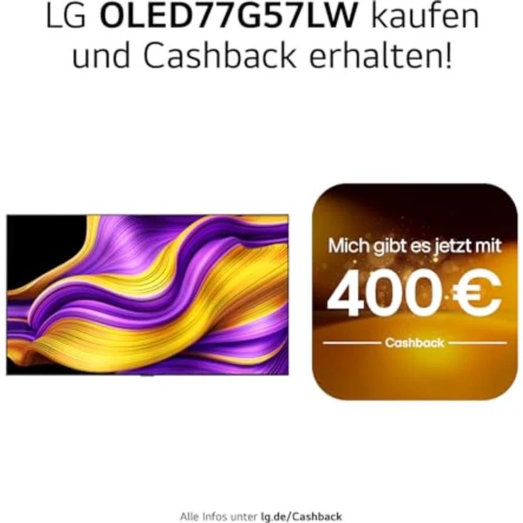 LG OLED77G57LW, 77 Zoll 4K OLED evo AI TV mit α11 Gen2 4K AI Prozessor, webOS 25 und 120Hz (VRR bis 165Hz), Gallery Design – Bild 2