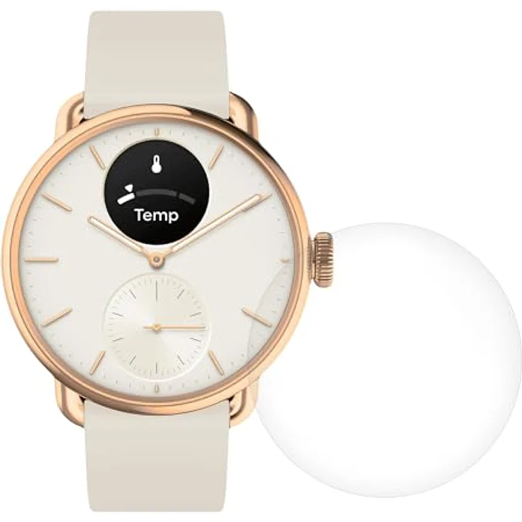 kwmobile 3x Transparente Displayschutzfolie für Withings Scanwatch 2 38mm - Ultradünner Schutz vor Kratzern und Schmutz, einfache Blasenfreie Anbringung – Bild 5