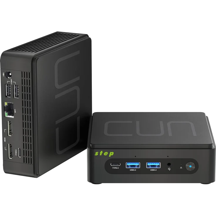 Step CUN 312 Education, Mini-PC mit Intel Core i3-1215U, 8 GB RAM, 256 GB NVMe SSD, WLAN 6, Bluetooth 5.2, Schwarz