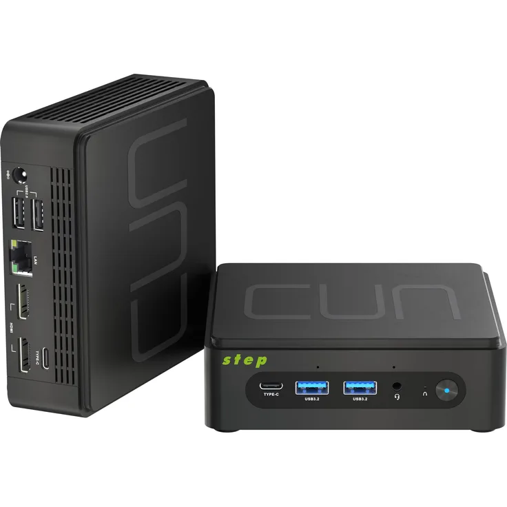 Step CUN 312 Education, Mini-PC mit Intel Core i3-1215U, 8 GB RAM, 256 GB NVMe SSD, WLAN 6, Bluetooth 5.2, Schwarz
