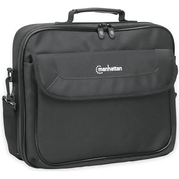 MANHATTAN Laptoptasche Notebooktasche 14.1″ vollständig aufklappbar, schwarz – Bild 2