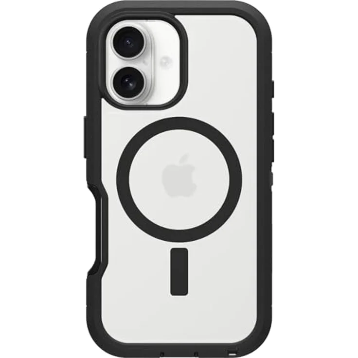 OtterBox Defender Series XT MagSafe Hülle für iPhone 16, stoßfest, Ultra-robust, 7X getestet nach Militärstandard, Transparent/Schwarz – Bild 2