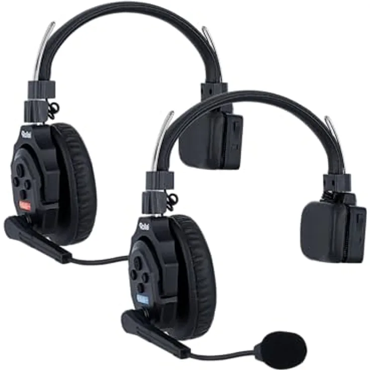 Rollei Xtalk X2 Intercom-Headset | Flexibel, Rauschunterdrückung, Live-Audio | Bis zu 350 m Reichweite, 20 Stunden Akkulaufzeit