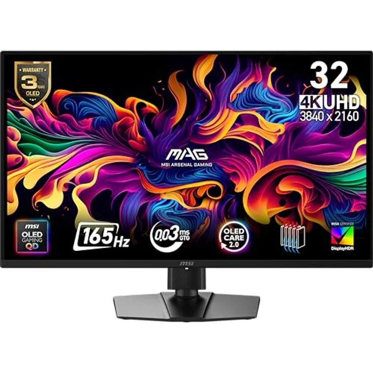 MSI MAG 322UP QD-OLED E16, 32 Zoll Monitor mit 165 Hz Bildwiederholrate – Bild 1