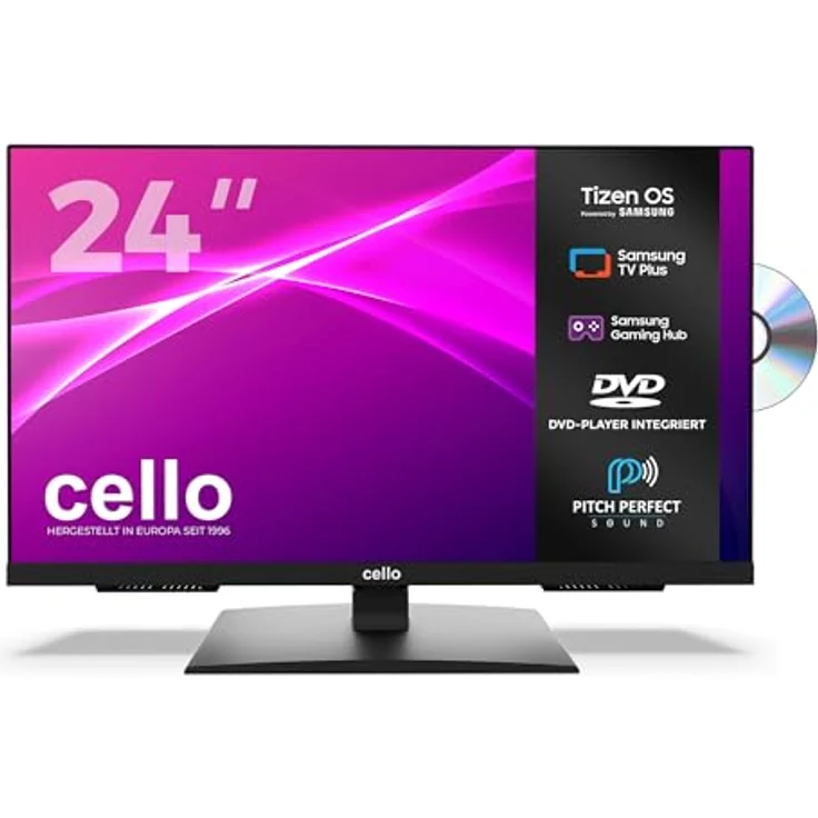 CELLO Cello 24, Tizen OS LED Smart TV mit DVD-Player, Triple Tuner, Pitch Perfect Sound, Bluetooth, WLAN, App Store – Bild 1