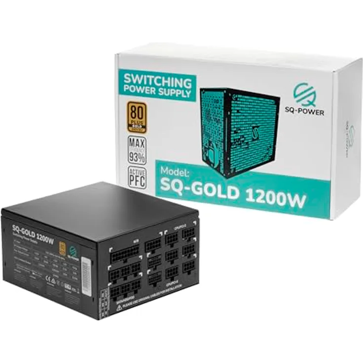 SQ-Power 1200 Watt 80 Plus Gold Netzteil, voll Modular 140mm, Silent, elegant und effizient