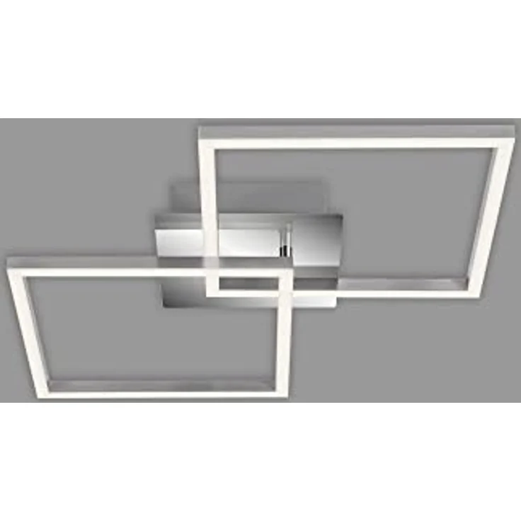 Briloner Leuchten LED Deckenleuchte drehbar, Deckenlampe dimmbar, 24 Watt, 1.800 Lumen, 3.000 Kelvin, chrom-silberfarbig, W, 620x368x73mm (LxBxH) – Bild 1