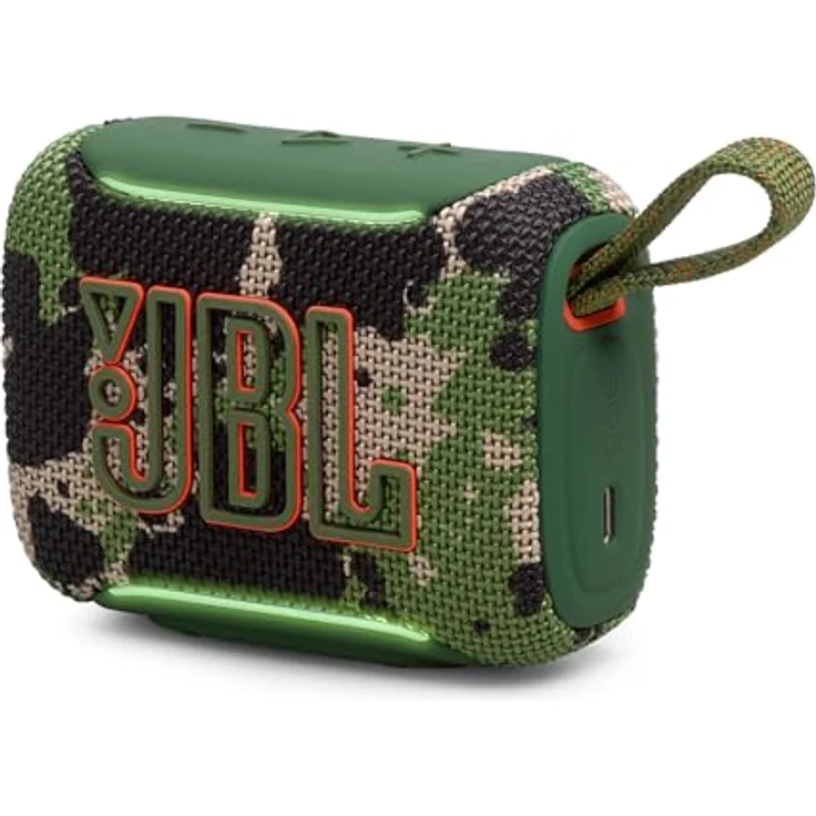 JBL GO 5, Ultra‑tragbarer Bluetooth‑Lautsprecher mit JBL Pro Sound, kräftigem Bass, wasserdicht, 10 Stunden Wiedergabezeit, Camouflage – Bild 1