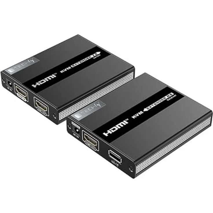 EFB Elektronik HDMI-KVM Extender over CAT5, KVM Switch für 1080p bei 60Hz, bis 60 Meter Reichweite, Schwarz-Silber – Bild 5